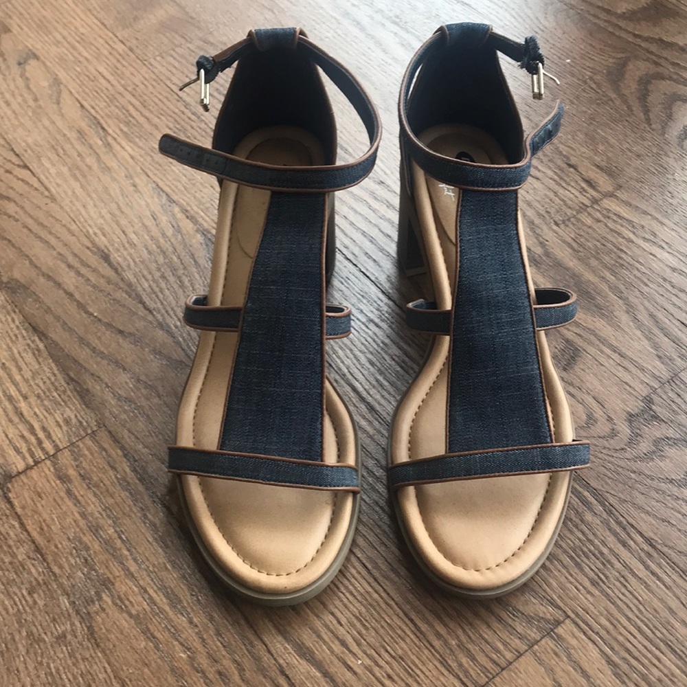 Denim sandals